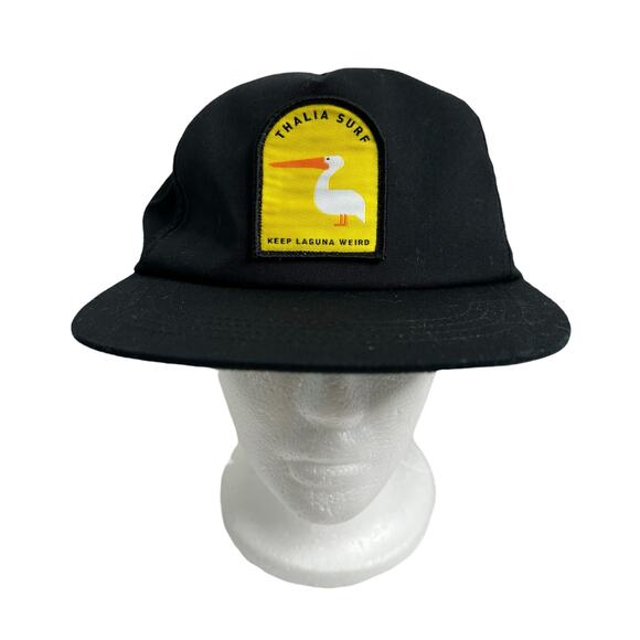 THALIA SURF Black SnapBack Cap Keep Laguna Weird Beach Bird Pelican California - Picture 1 of 7